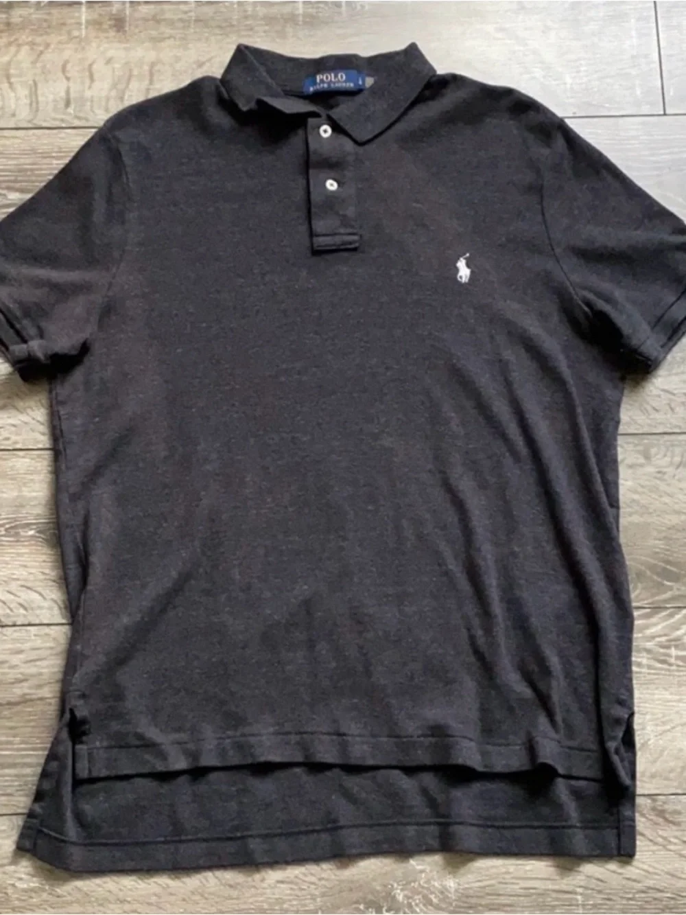 Ralph Lauren Black Classic Polo Shirt with Embroidered Pony
